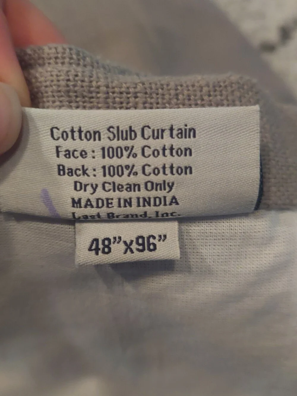 NWT! Quince 100% Cotton Grey Slub Filtering Curtains, 48